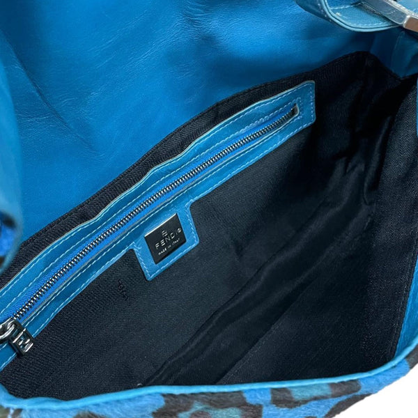 Fendi Blue Giraffe Rhinestone Baguette