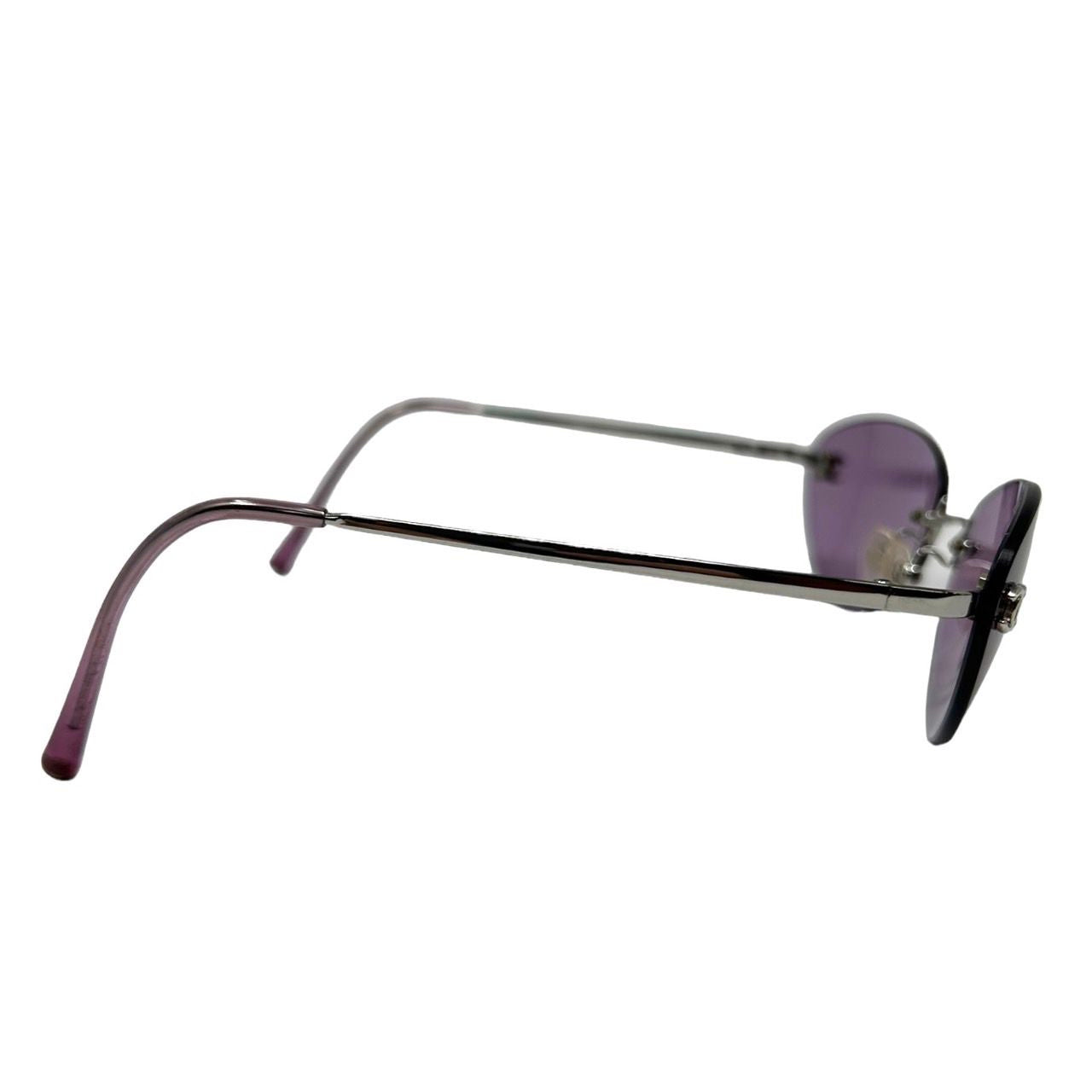 Chanel Purple Rimless Logo Sunglasses