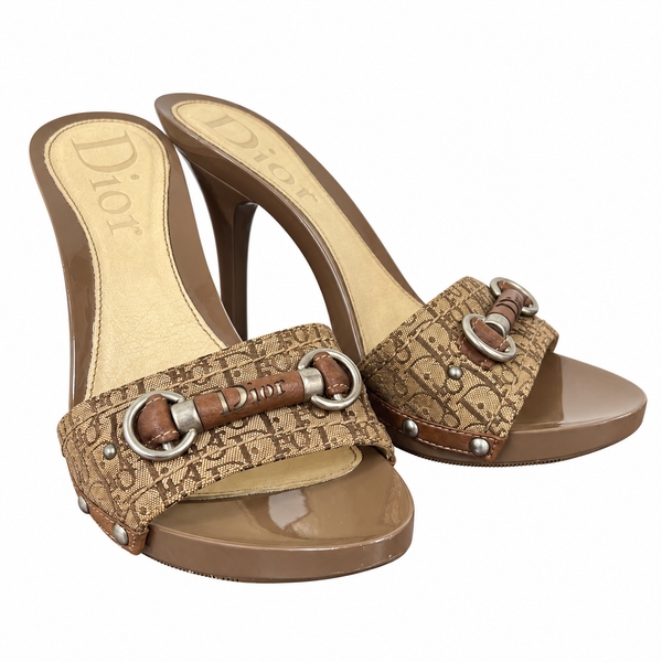 Dior Brown Platform Heels