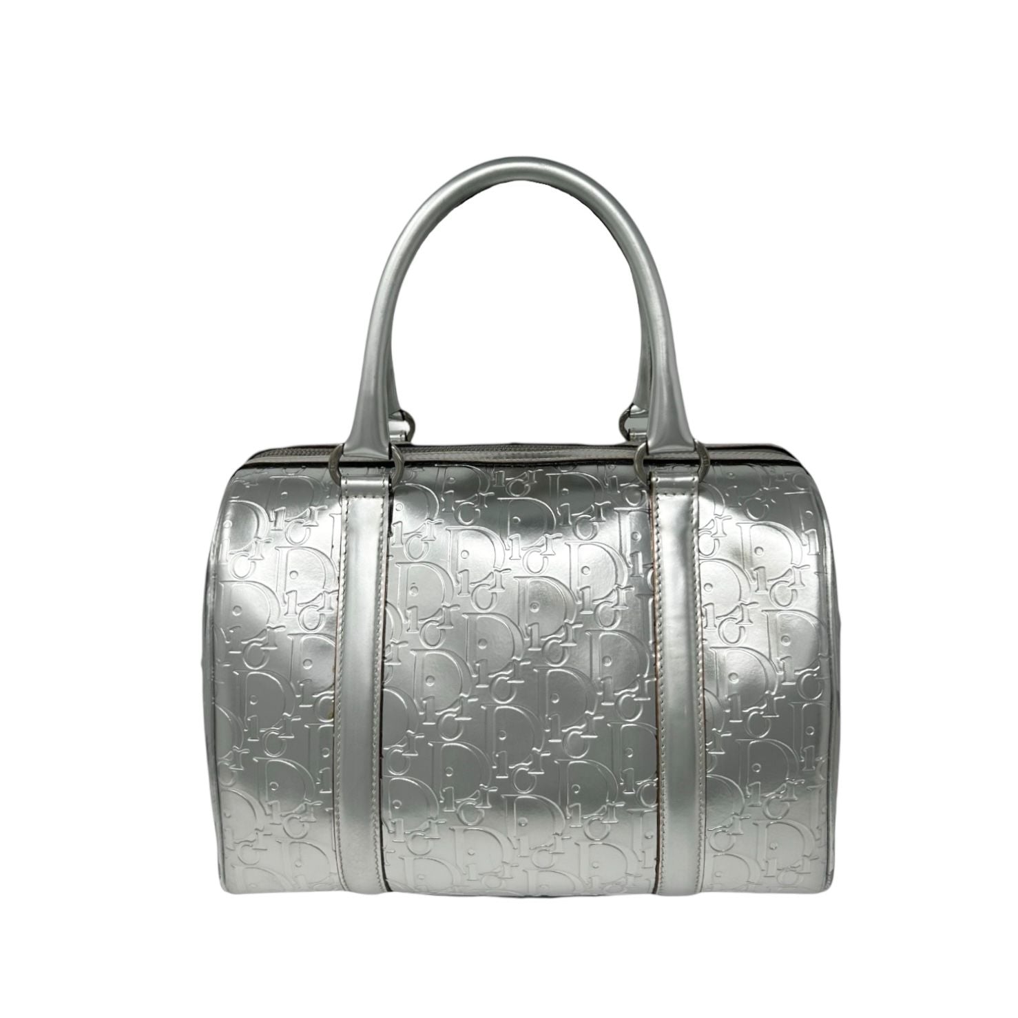 Dior Silver Logo Boston Bag