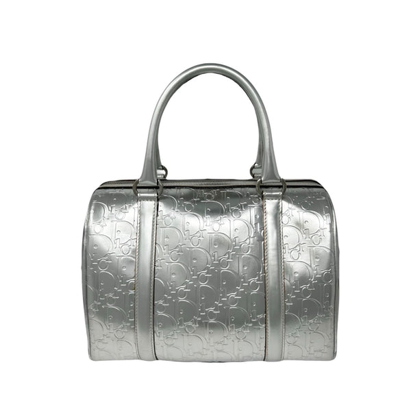 Dior Silver Logo Boston Bag