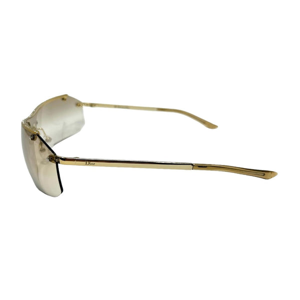 Dior Gold Rhinestone Logo Sunglasses