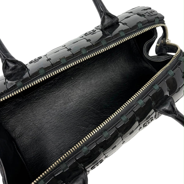 Chanel Black Logo Cylinder Puzzle Bag