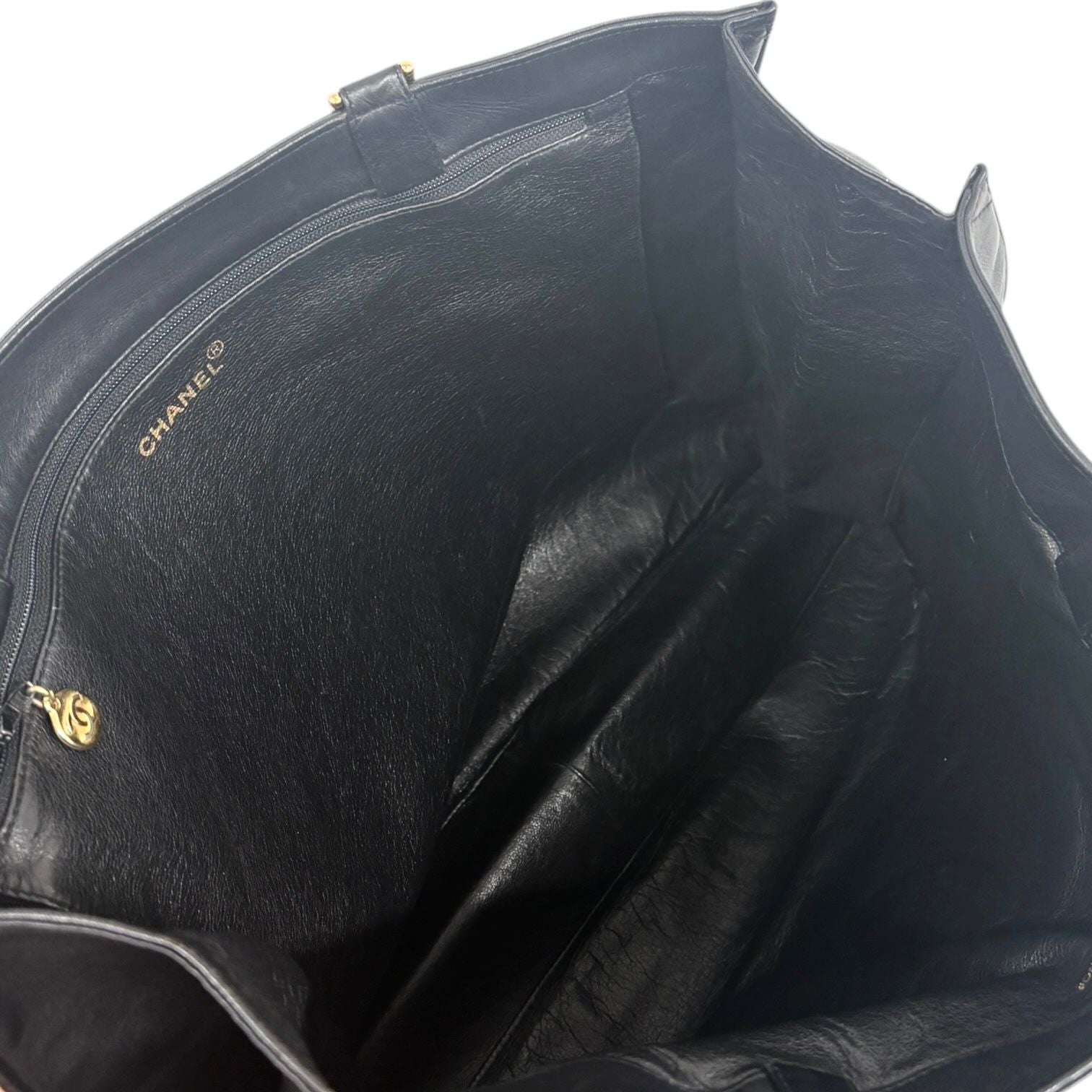 Chanel Black Logo Chain Shoulder Bag