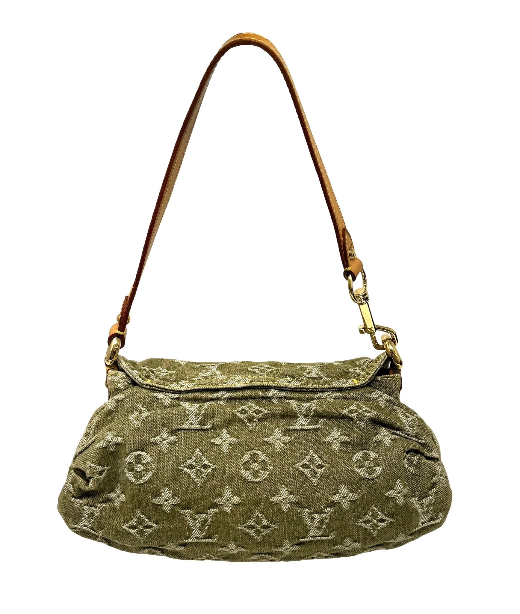 Louis Vuitton Olive Denim Shoulder Bag