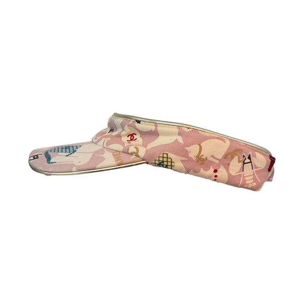 Chanel Pink Animal Logo Visor