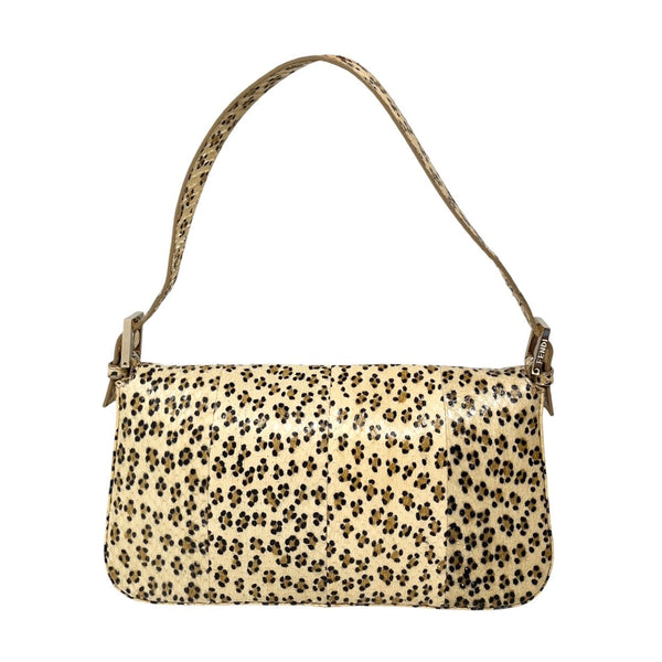 Fendi Cheetah Print Snakeskin Baguette Bag