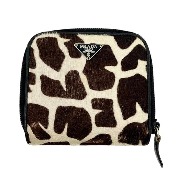 Prada Giraffe Calf-Hair Wallet