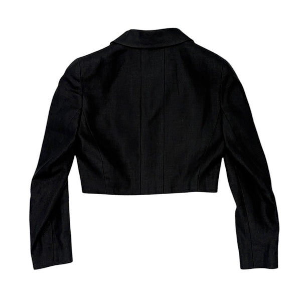 Chanel '95 Black Cropped Linen Jacket