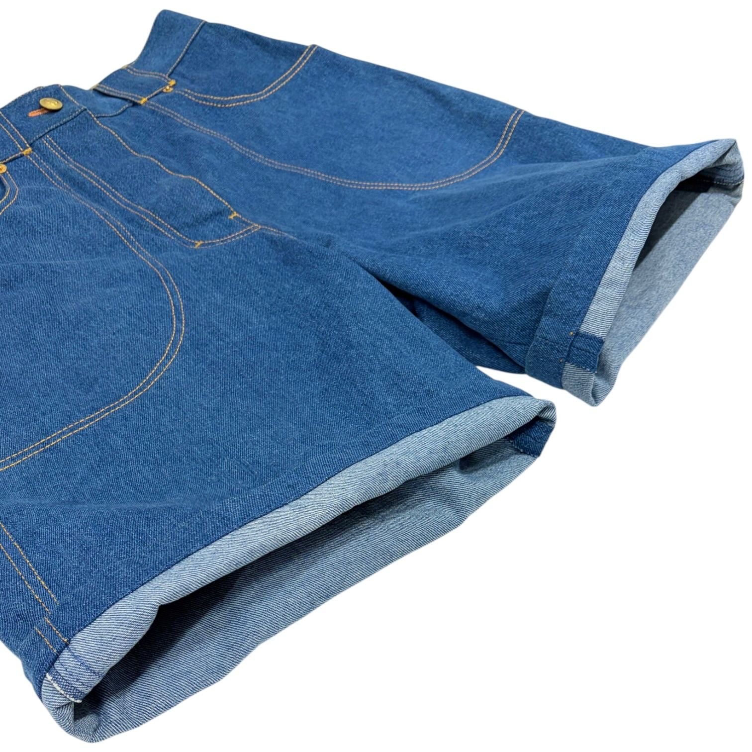 Chanel 1994 Denim Logo Oversized Shorts