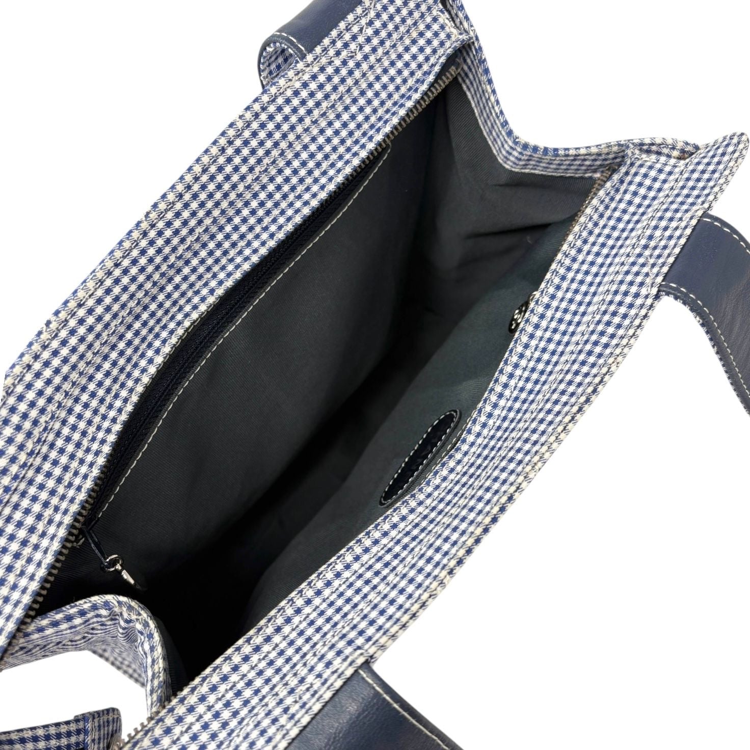 Chanel Blue Gingham Shoulder Tote