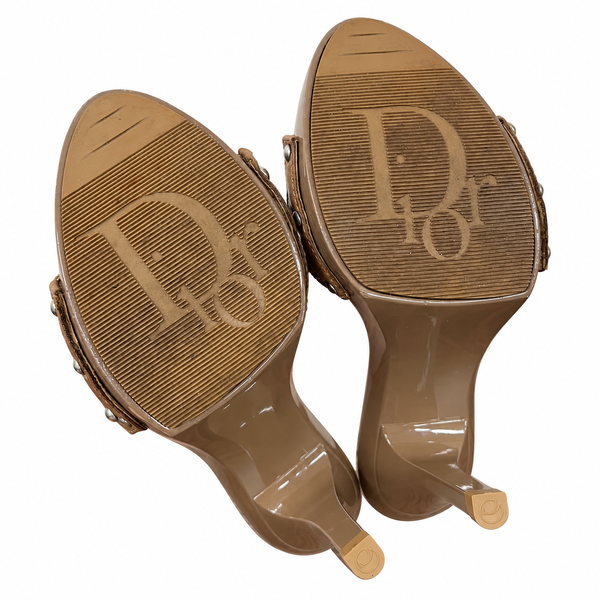 Dior Brown Platform Heels