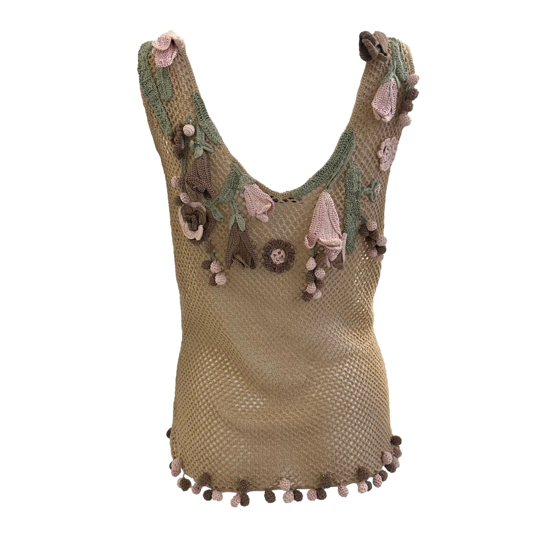 Moschino Crochet Floral Top