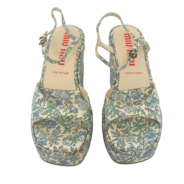 Miu Miu Floral Wedges