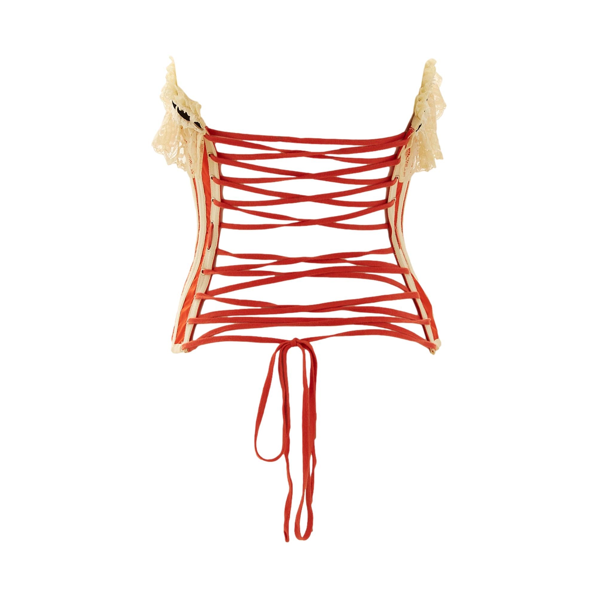 Jean Paul Gaultier Red Lace Corset Top – Treasures of NYC