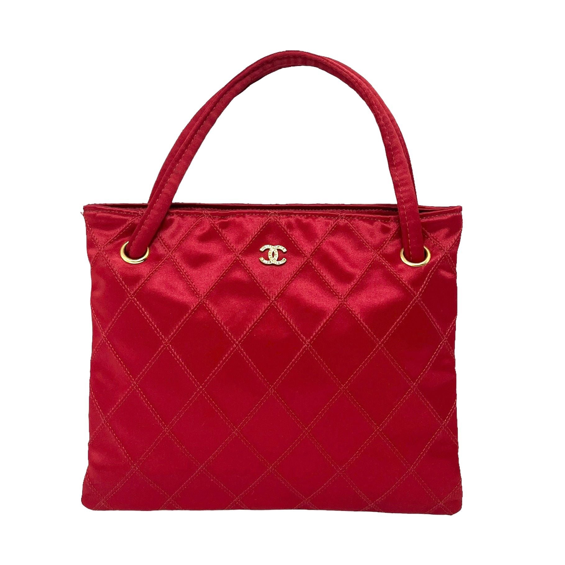 Chanel Red Satin Mini Bag