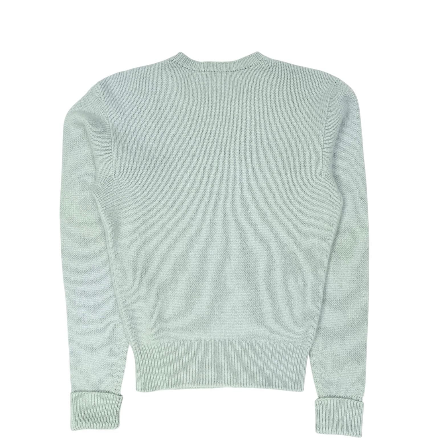 Chanel Baby Blue Cashmere Camelia Sweater