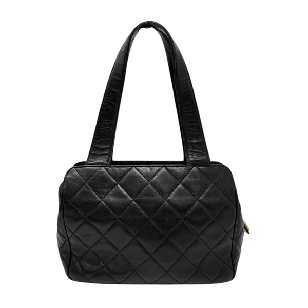 Chanel Black Quilted Top Handle Bag