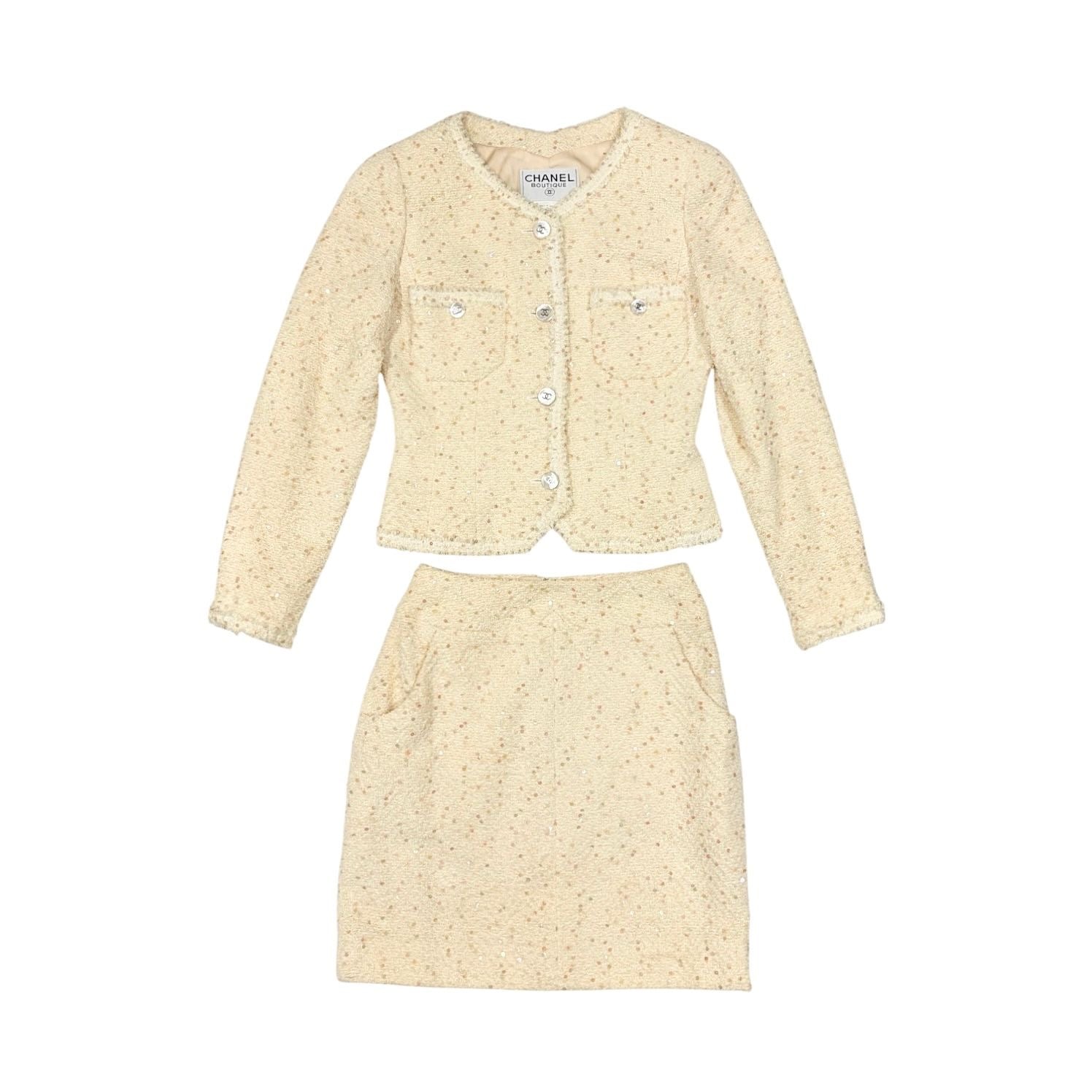 Chanel Ivory Skirt Set