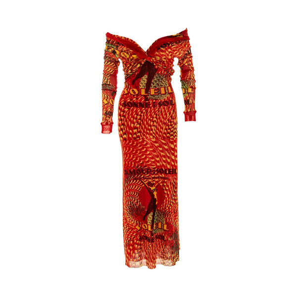 Jean Paul Gaultier Red Soleil Print Dress