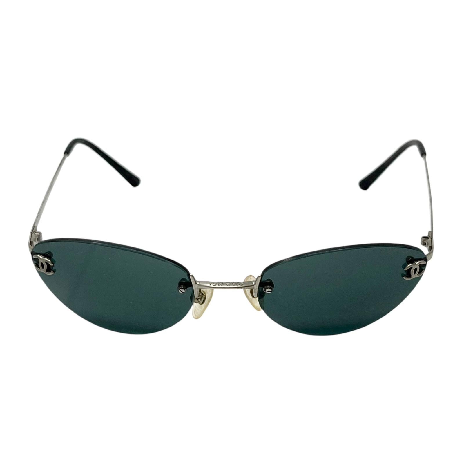 Chanel Turquoise Mini Logo Sunglasses