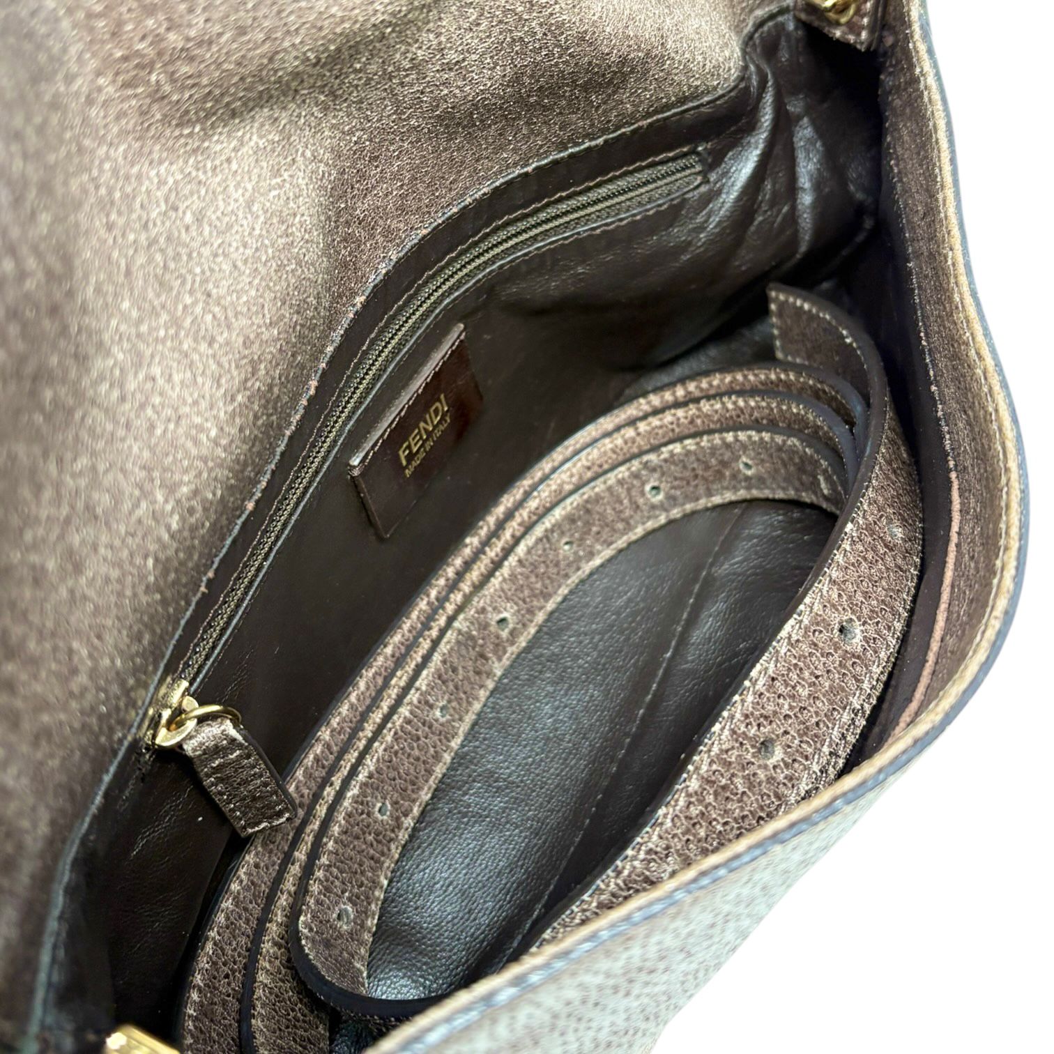 Fendi Gunmetal 2way Framed Baguette
