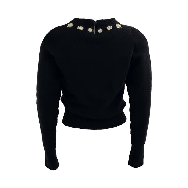 Chanel Gripoix Necklace Logo Sweater