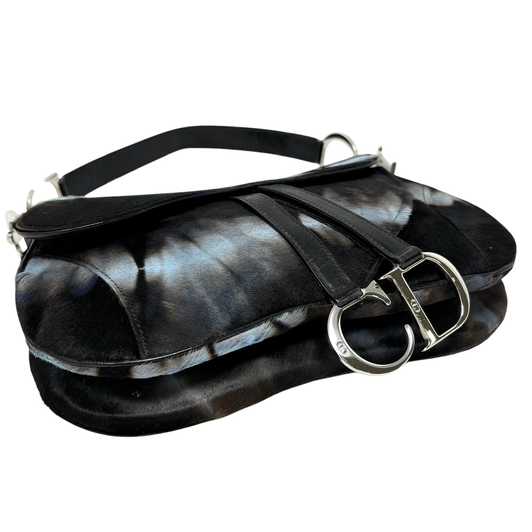 Dior Blue Tie-Dye Double Saddle Bag