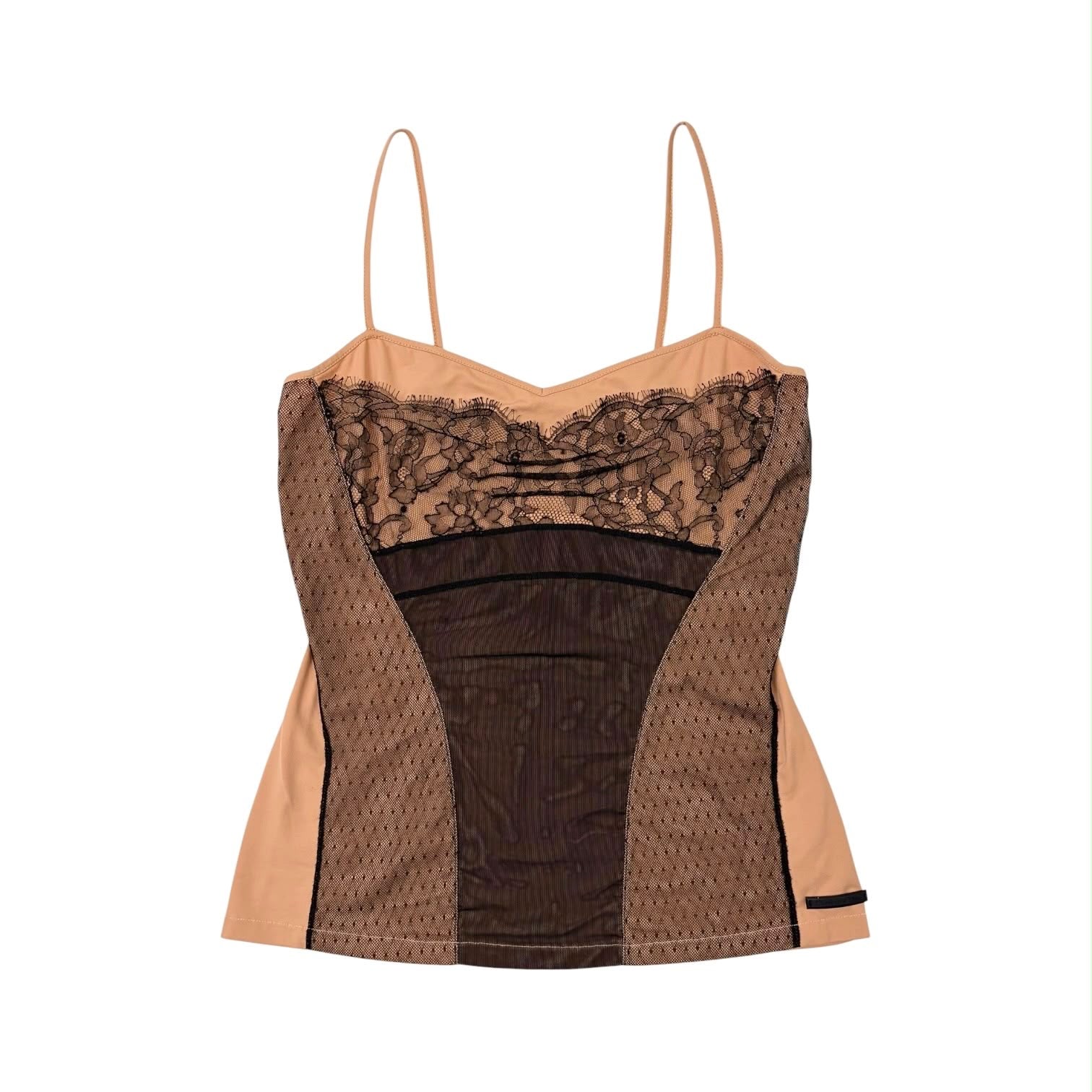 Dior Tan  Printed Lace Tank