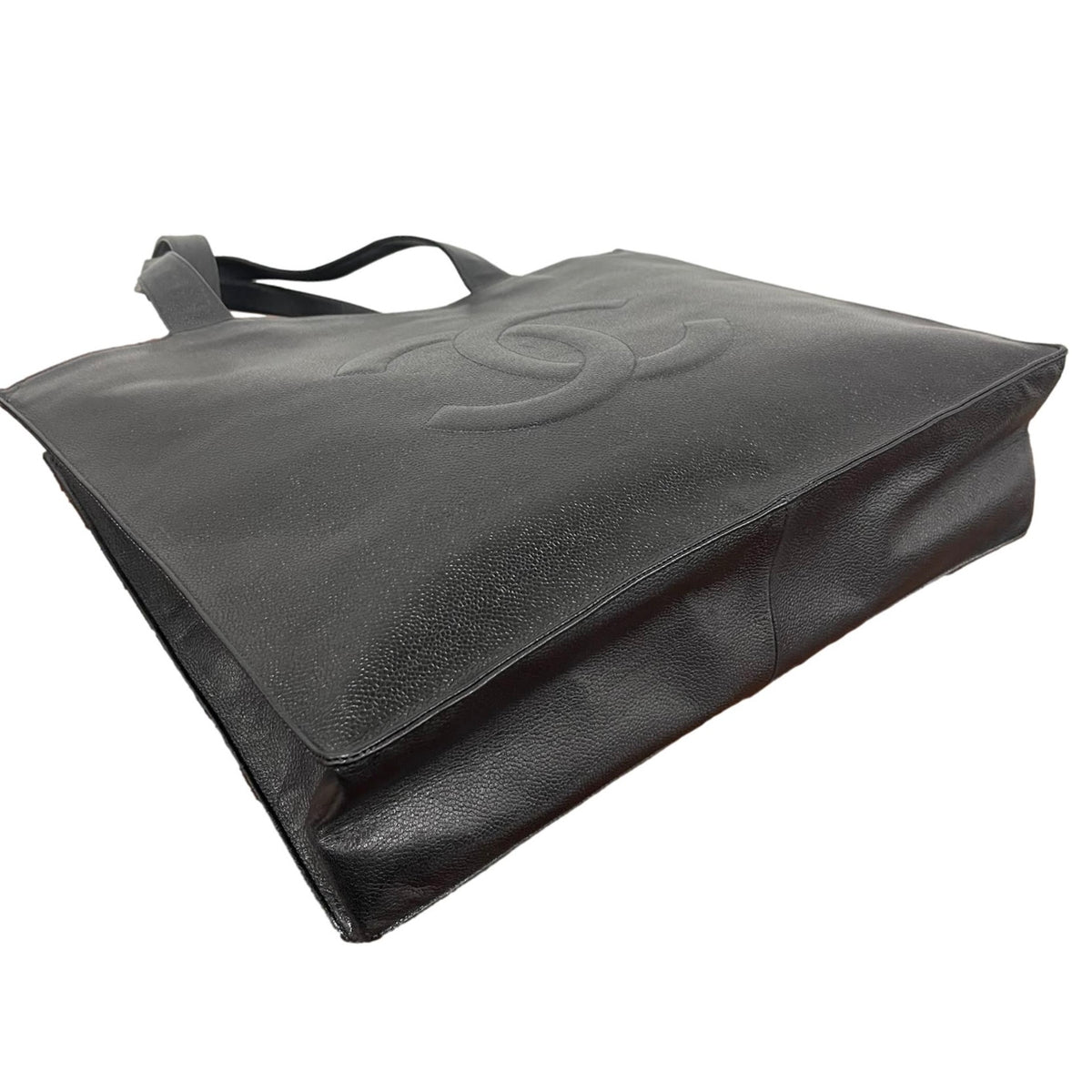 Chanel Black Caviar Leather Shoulder Tote
