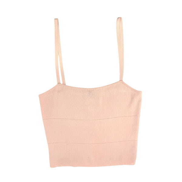 Chanel Baby Pink Cropped Tank Top