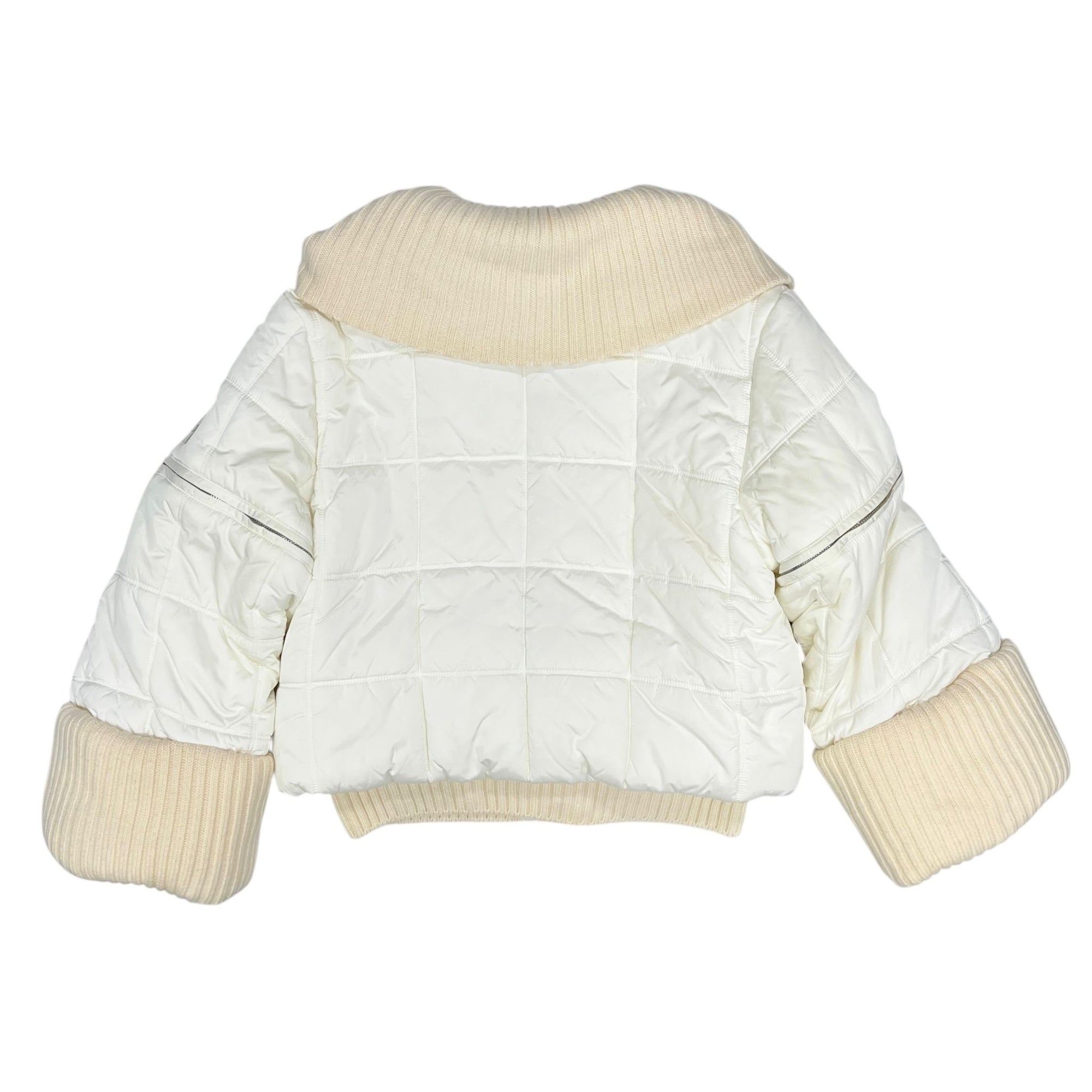 Chanel White Logo Puffer Coat