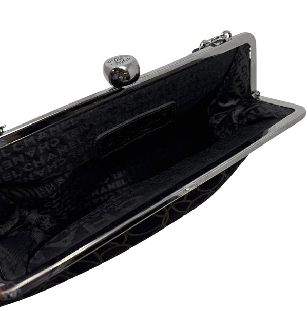 Chanel Brown Suede Mini Kisslock Bag