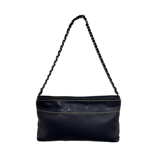 Chanel Black Mini Chain Logo Bag