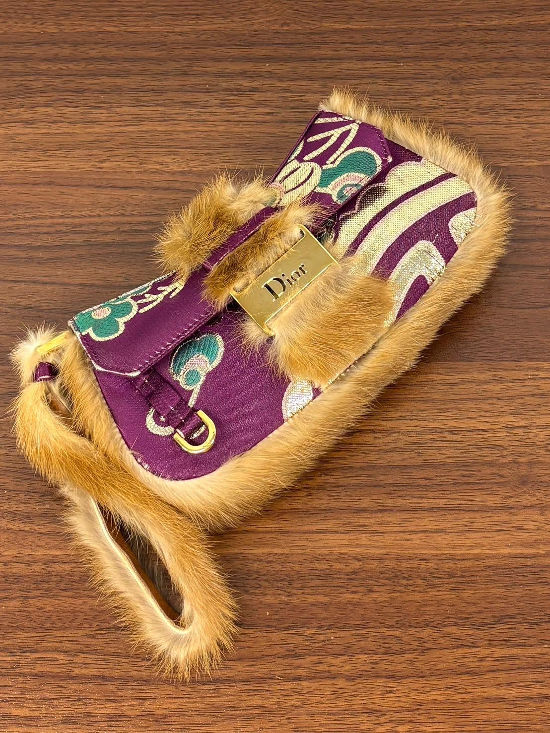 Dior Satin Fur Wristlet – Treasures of NYC