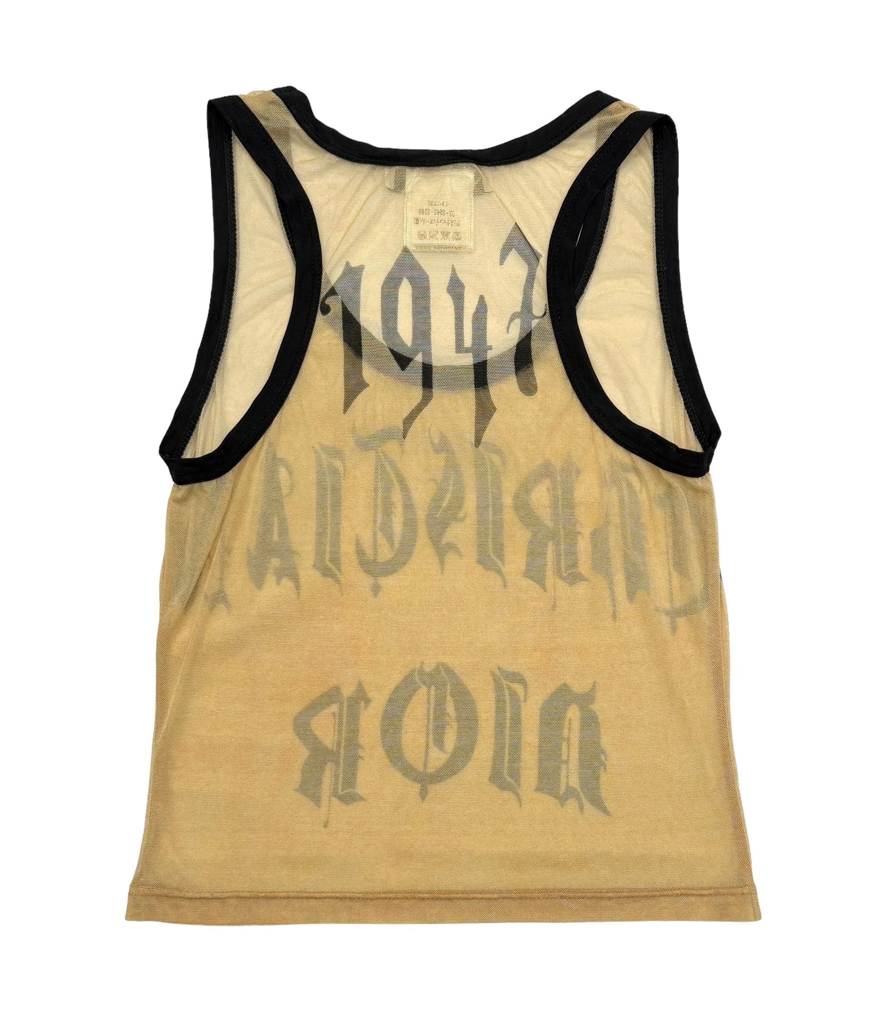 Dior Tan Mesh Gothich Tank