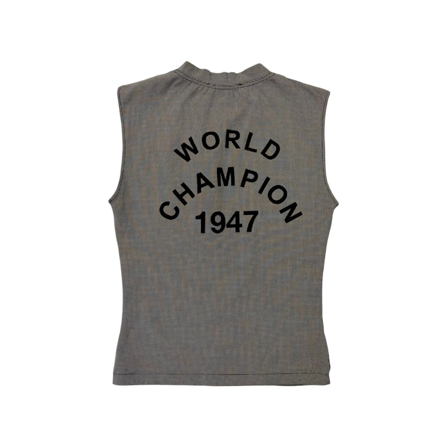 Dior Black + White Houndstooth J’adore Tank Top