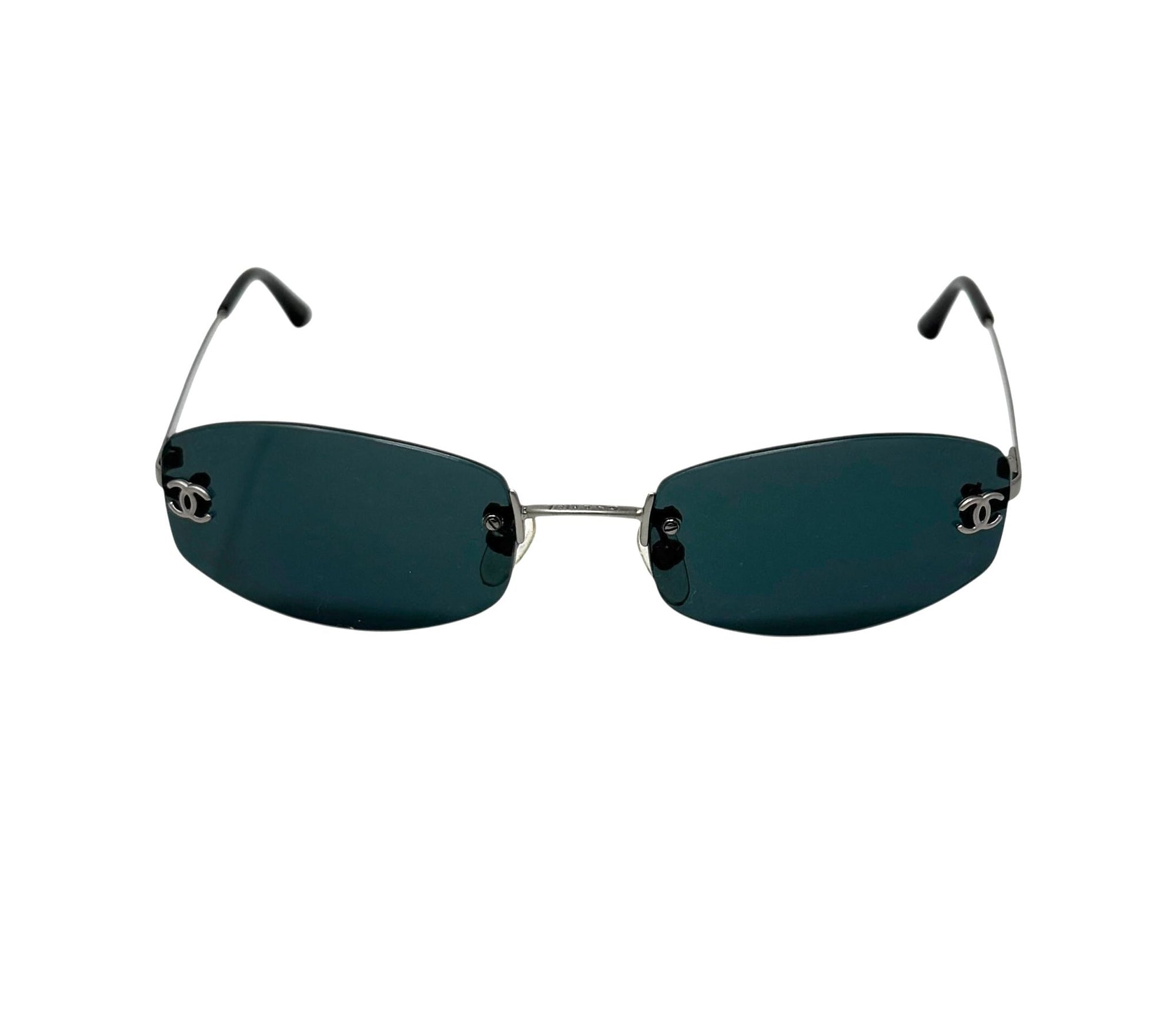 Chanel Dark Blue Mini Rimless Sunglasses