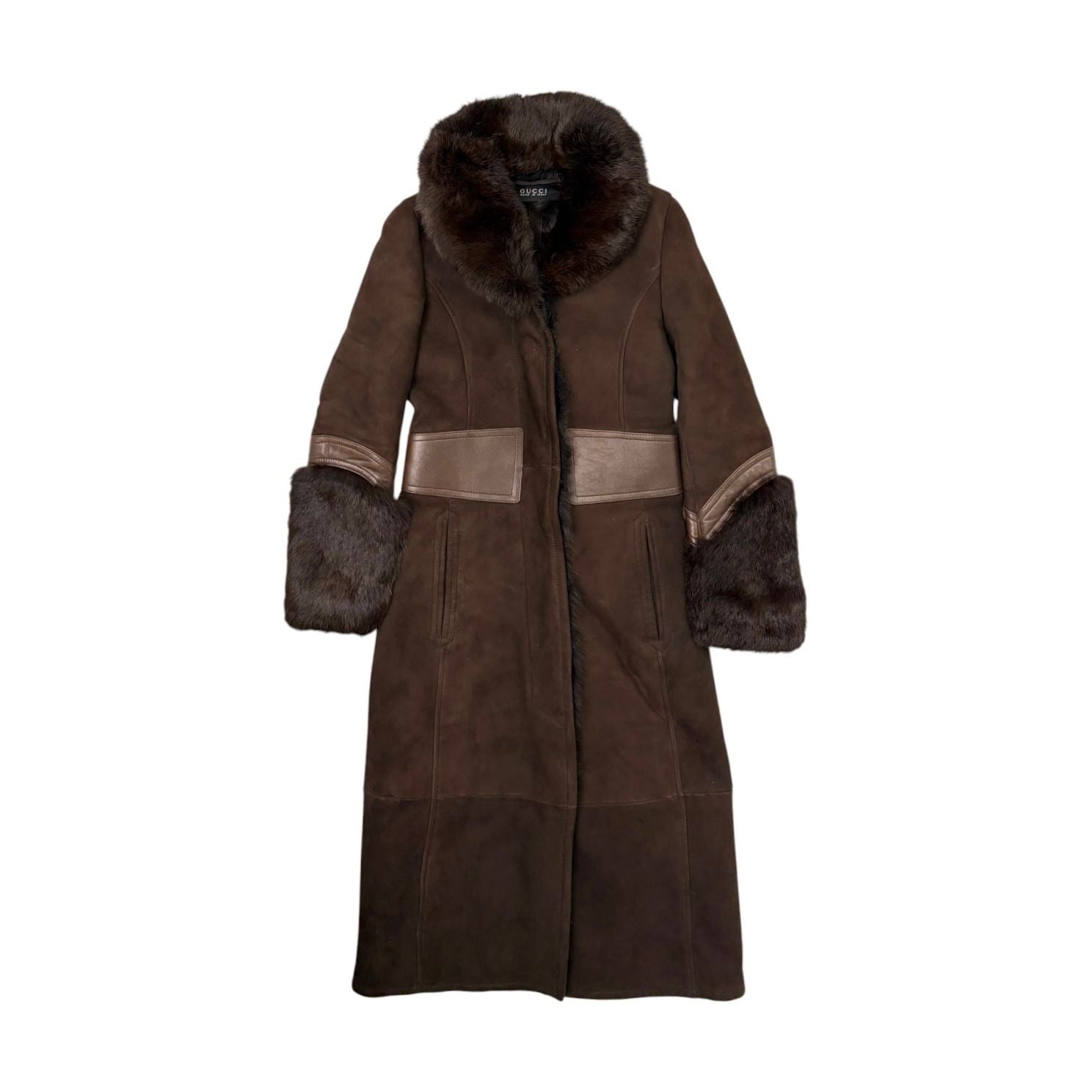 Gucci Brown Suede & Fur Jacket