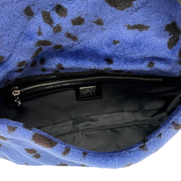 Fendi Blue Dalmation Print Baguette Bag