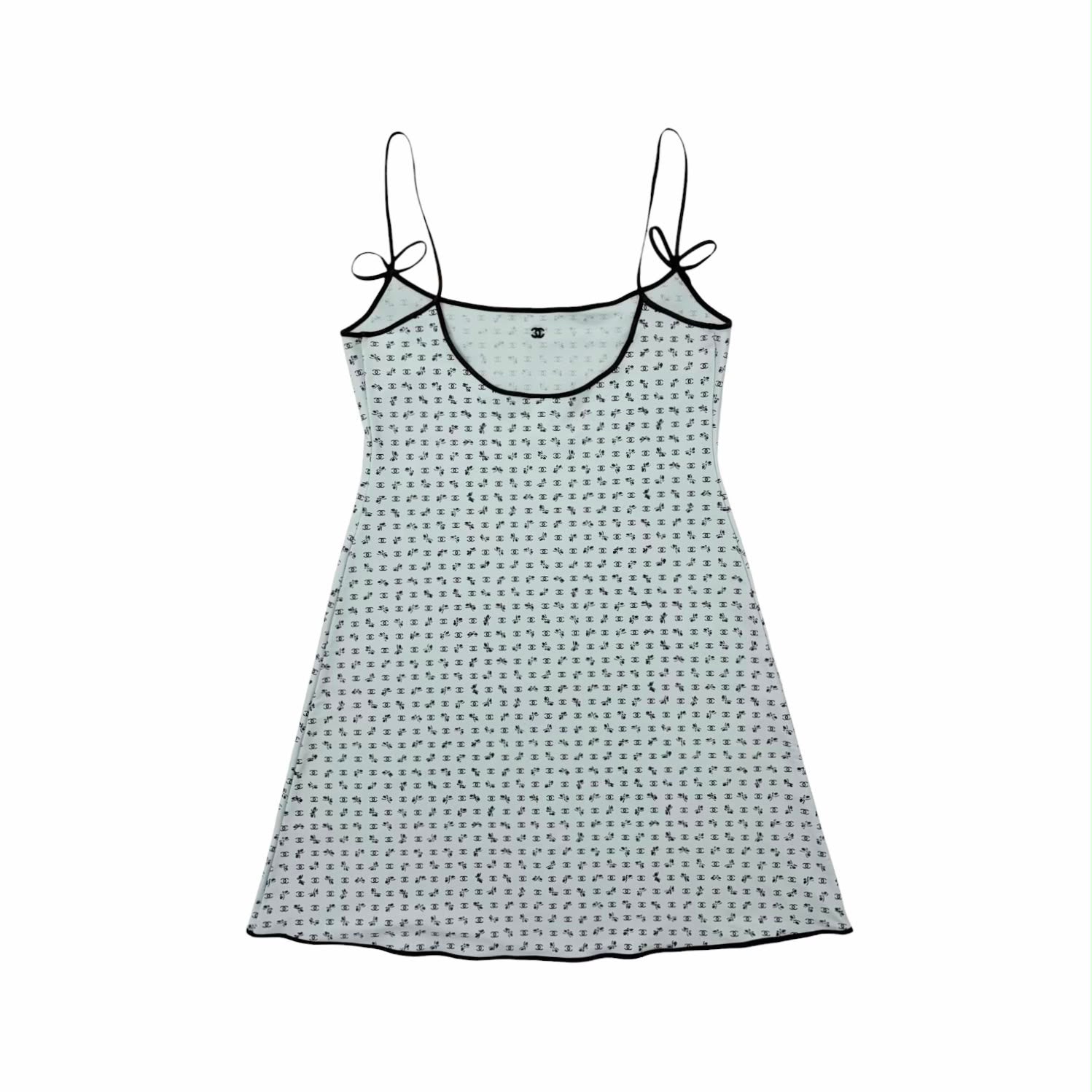 Chanel Blue Butterfly Logo Stretch Dress