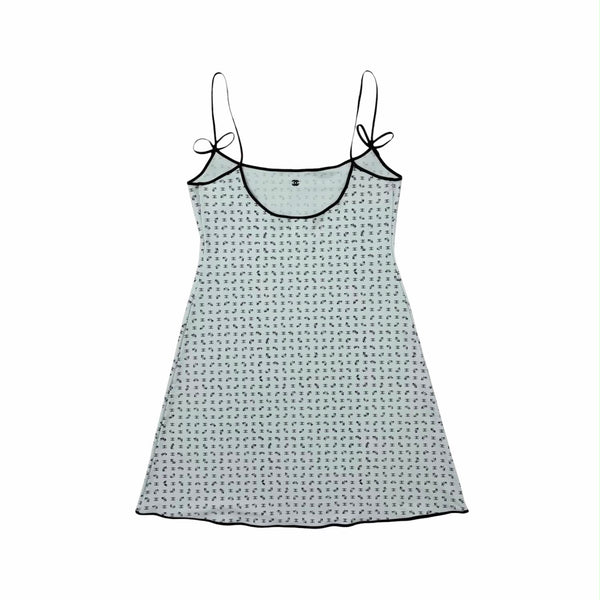 Chanel Blue Butterfly Logo Stretch Dress
