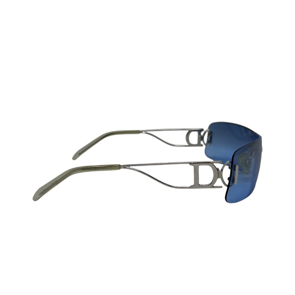 Dior Blue Logo Rimless Sunglasses