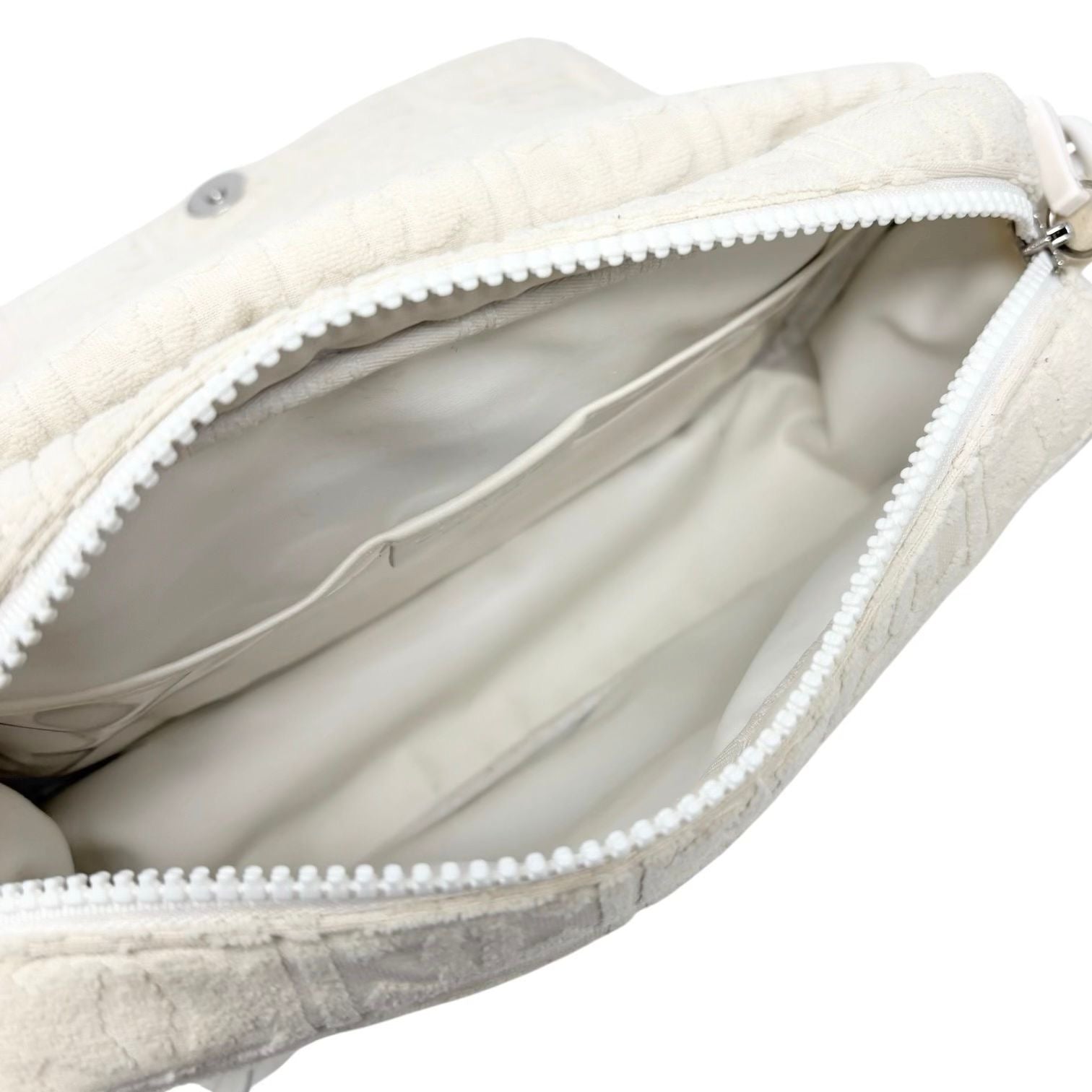 Chanel White Terry Shoulder Bag