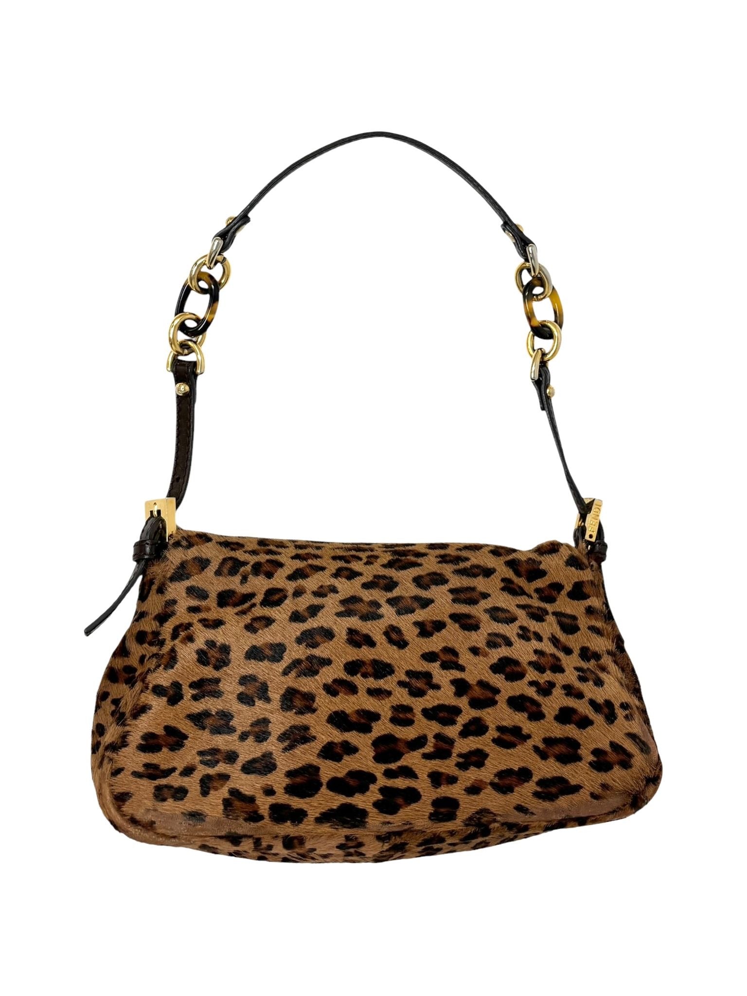 Fendi Cheetah Mama Mini Baguette Bag