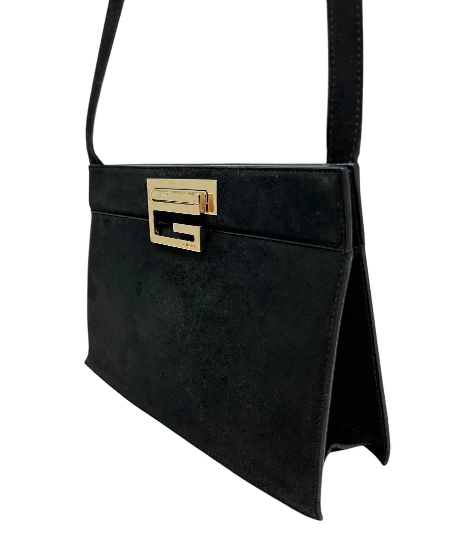 Gucci Black Suede Shoulder Bag