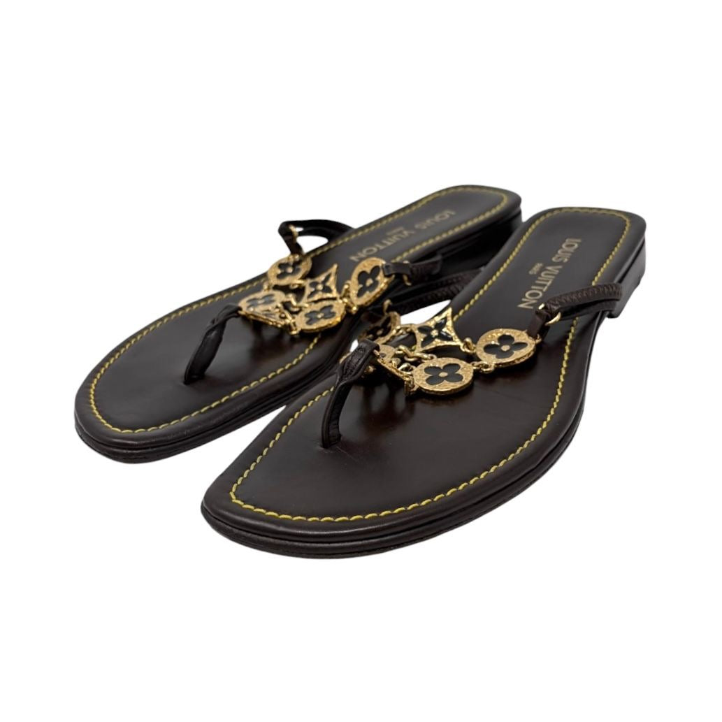 Louis Vuitton Chain Logo Sandals