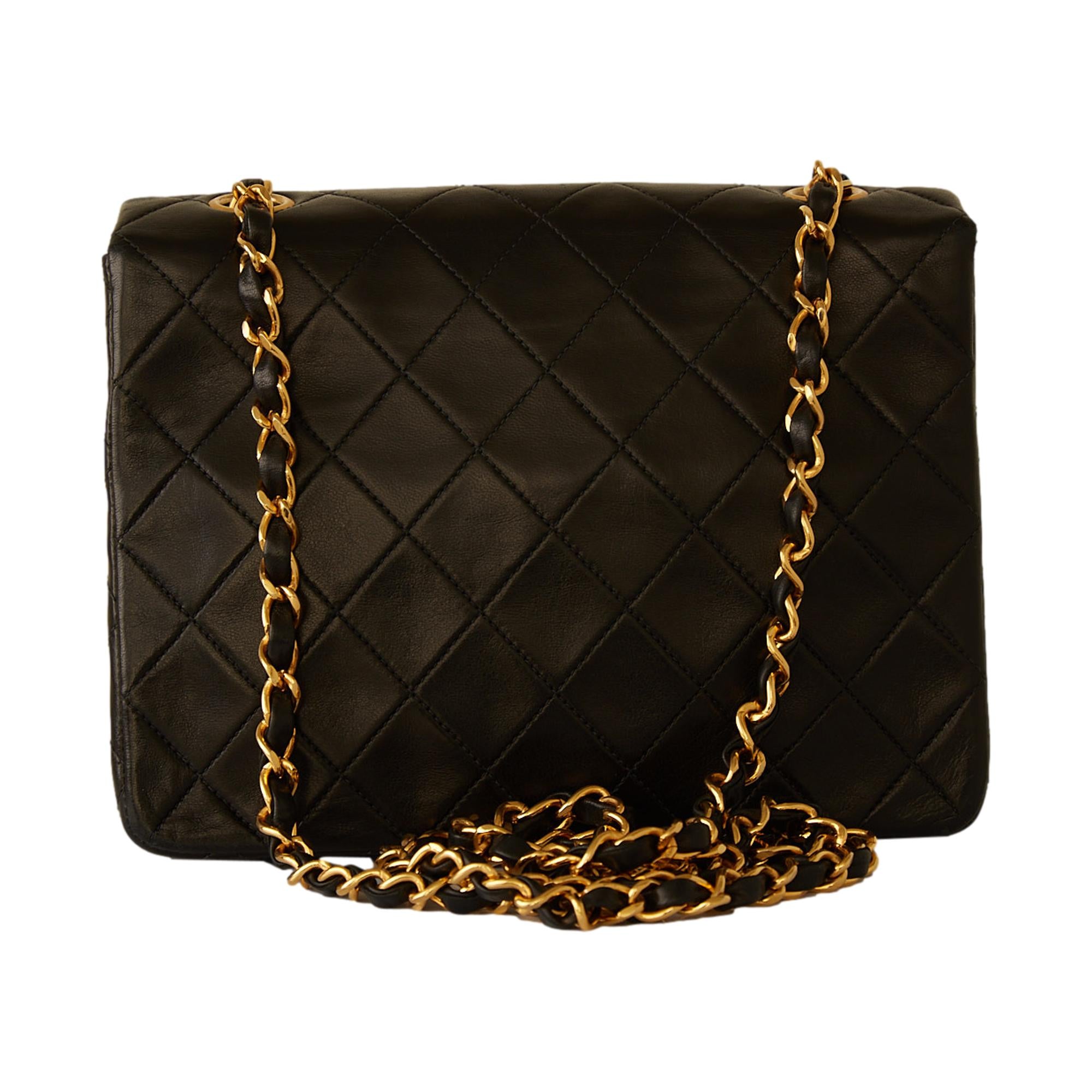 Chanel Black Lambskin Small Flap Bag