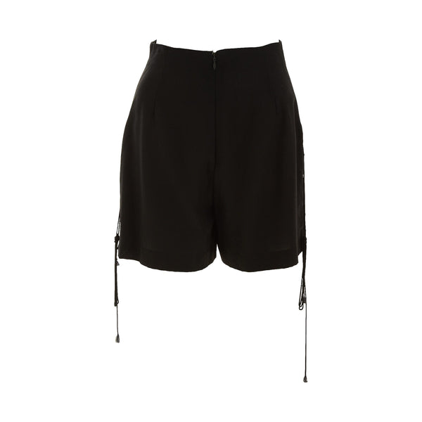 Jean Paul Gaultier Black Silk Tie Shorts