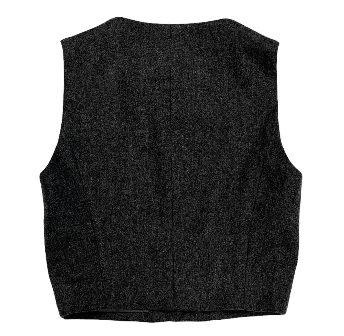 Chanel Grey Cropped Logo Vest